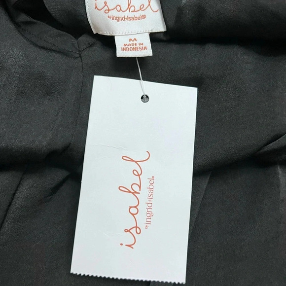 Ingrid & Isabel Maternity Blouse, Keyhole Back, Black, Medium & Small Av… - Picture 2 of 3